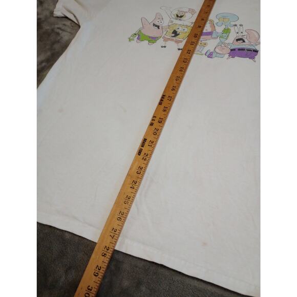 Mens Sponge Bob white T shirt size L preowned - Picture 8 of 11